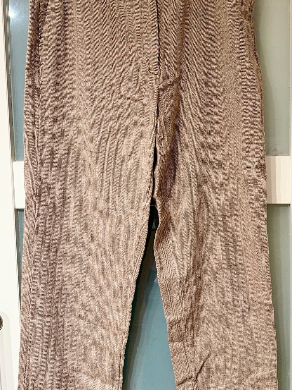 J. Jill Men's Straight-Leg Linen Blend Pants in Taupe